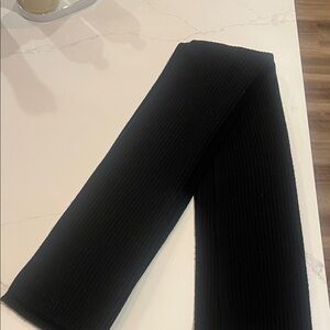 Theory Classic Black Knit Scarf